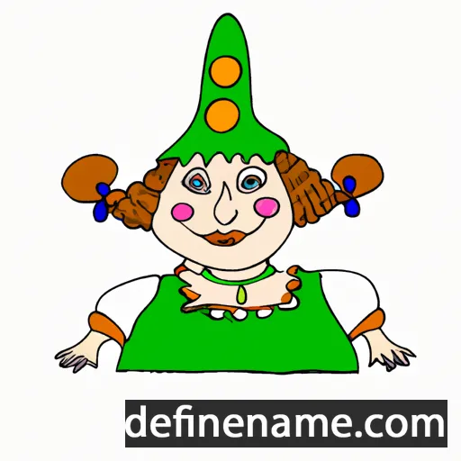 cartoon of the name Gnieszka