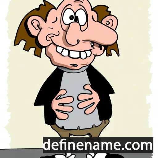 cartoon of the name Gniewko