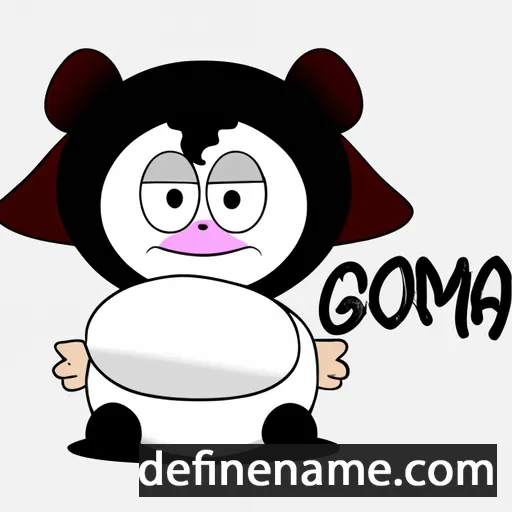 cartoon of the name Goma