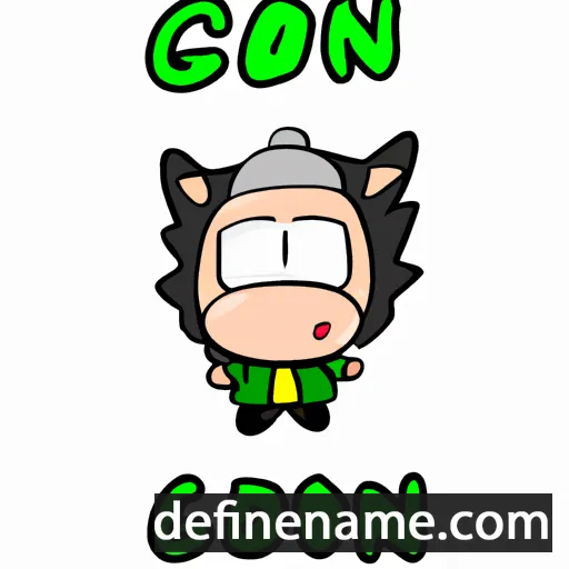 cartoon of the name Gon