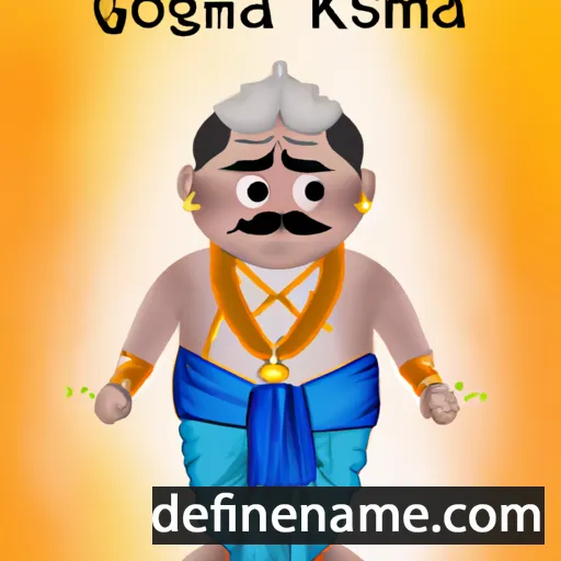 cartoon of the name Gopalakrishna