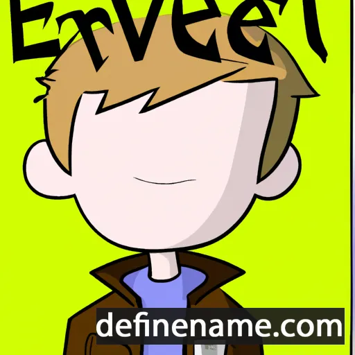 cartoon of the name Everett