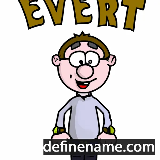 cartoon of the name Everitt