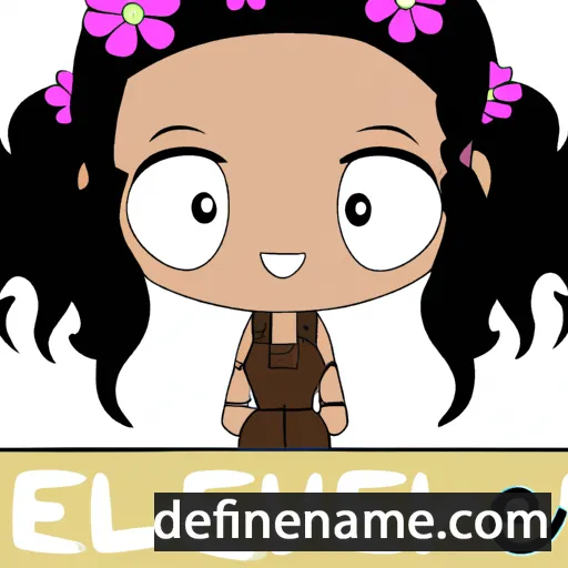 cartoon of the name Everlee