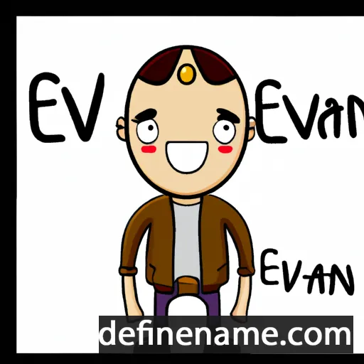 cartoon of the name Evhen