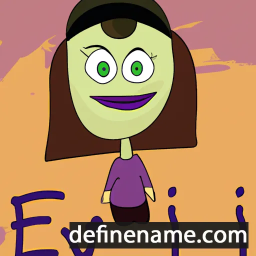 cartoon of the name Evi