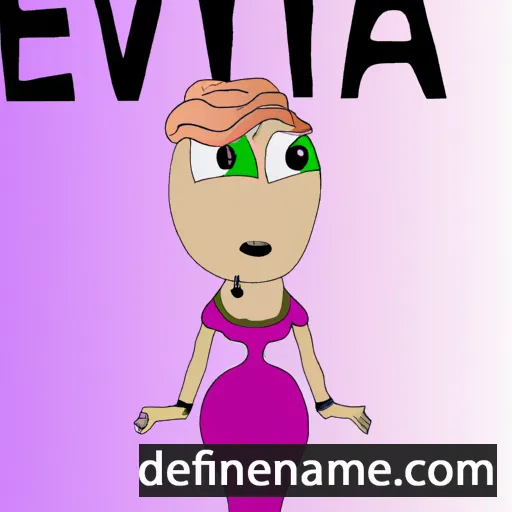 cartoon of the name Evita