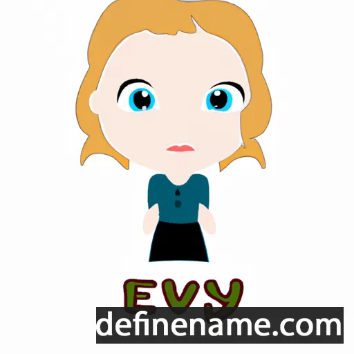 cartoon of the name Evy