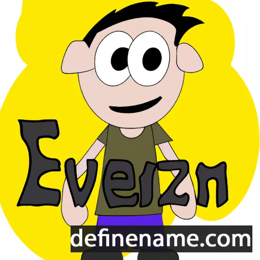 cartoon of the name Evžen