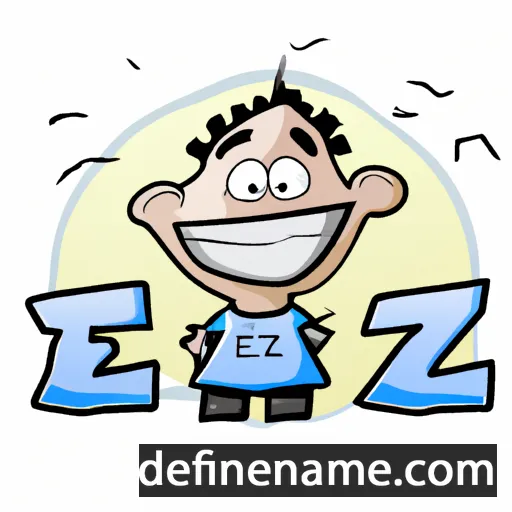 cartoon of the name Eziz