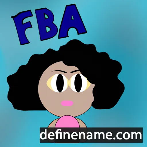 cartoon of the name Fábia