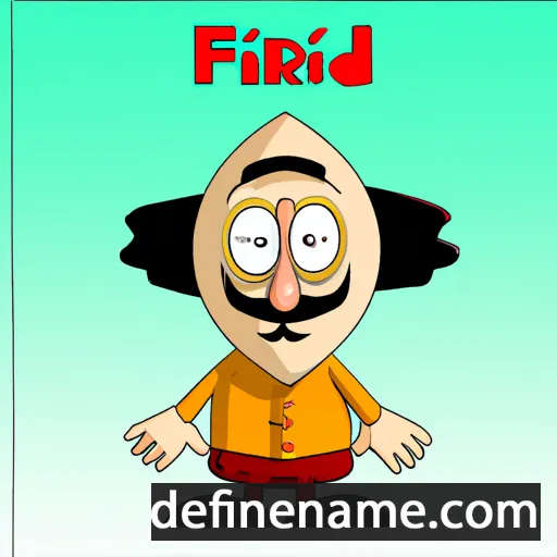 cartoon of the name Fəridə