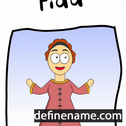 cartoon of the name Fadia