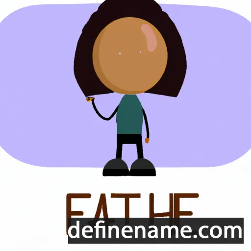 cartoon of the name Faithe