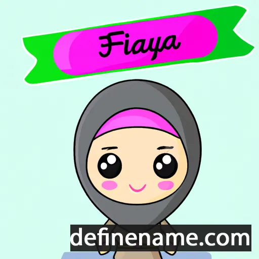 cartoon of the name Fakhriyya