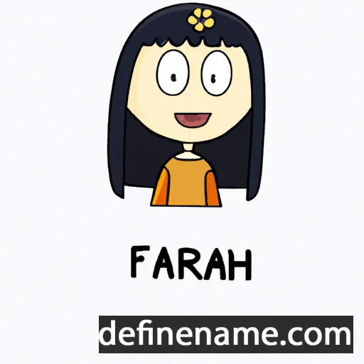 cartoon of the name Farah