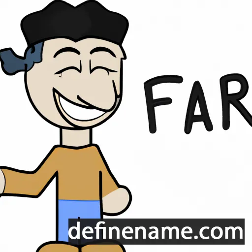 cartoon of the name Faraj