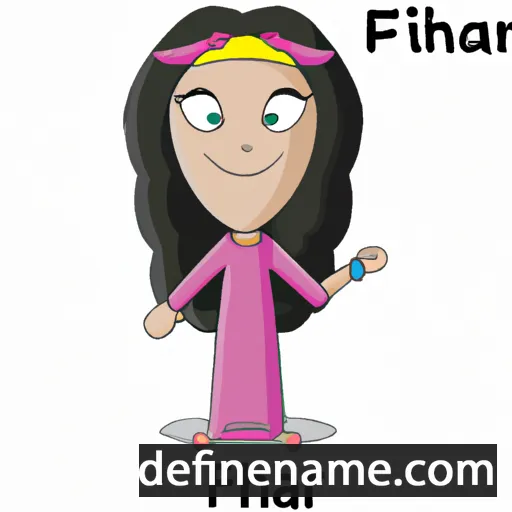 cartoon of the name Fariha