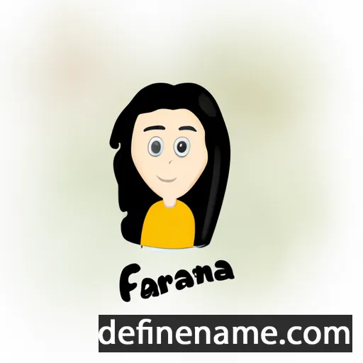 cartoon of the name Farjana