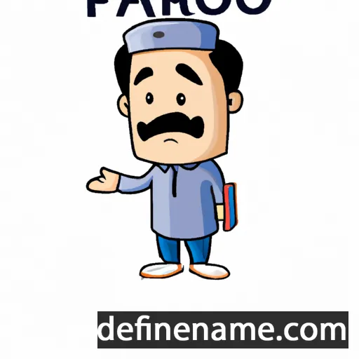 cartoon of the name Farooq