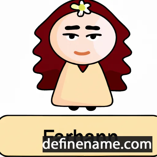 cartoon of the name Farzaneh