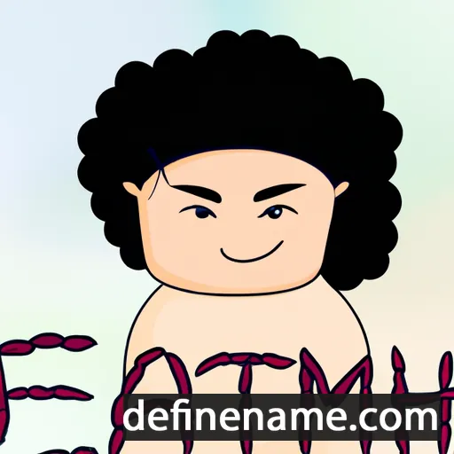 cartoon of the name Fatemeh