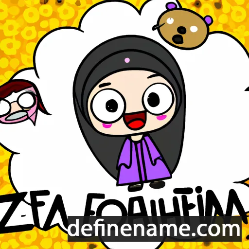 cartoon of the name Fatima az-Zahra