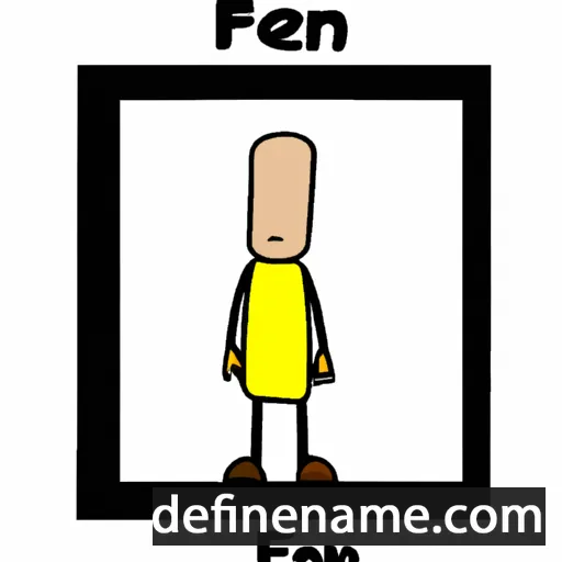 cartoon of the name Fen