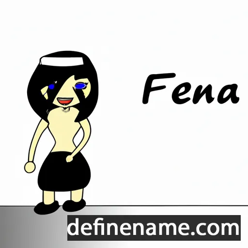 cartoon of the name Fenna