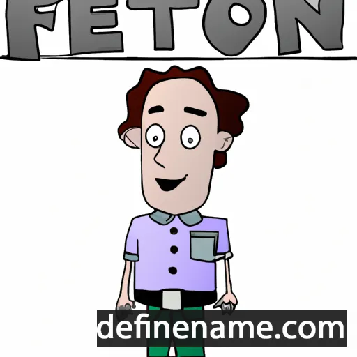 cartoon of the name Fenton