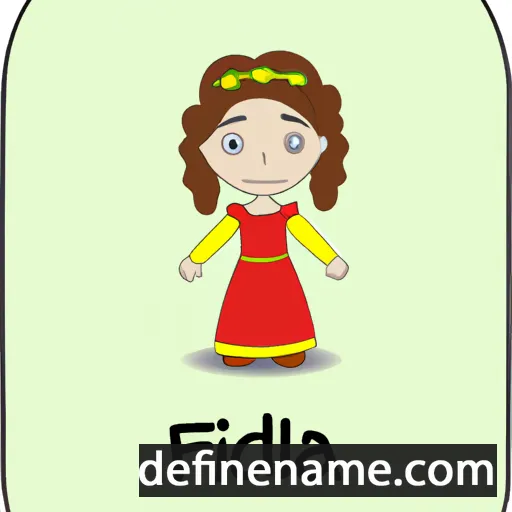 cartoon of the name Fidela