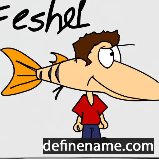 cartoon of the name Fishel