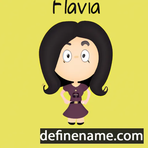 cartoon of the name Flavia