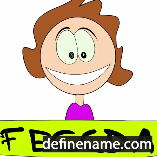 cartoon of the name Frederica