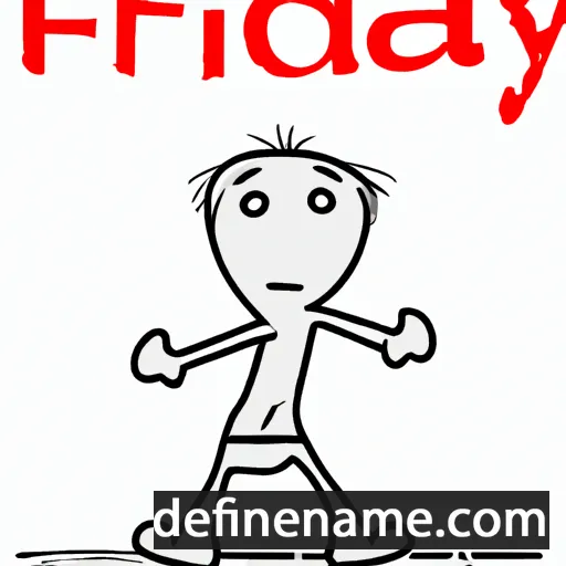 cartoon of the name Friday