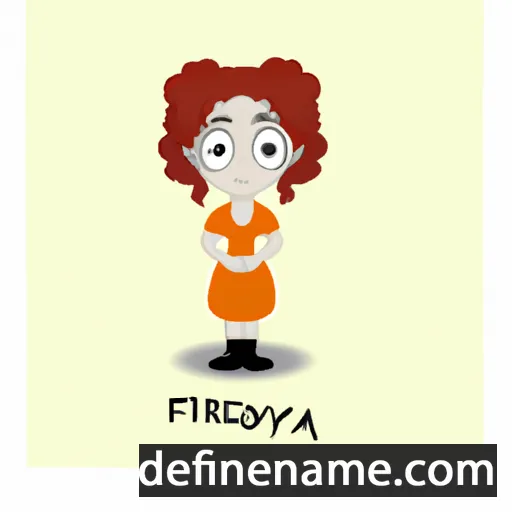 cartoon of the name Fryderyka