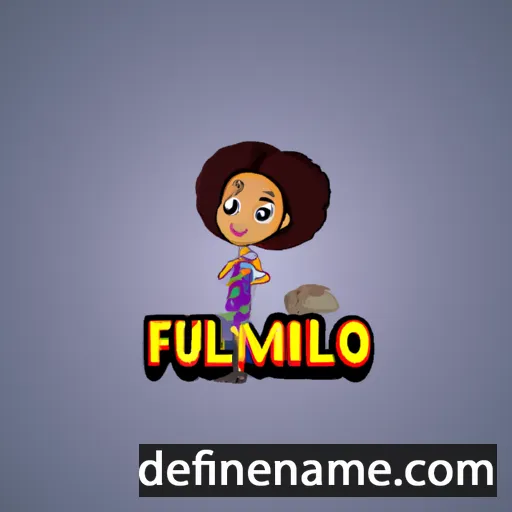 cartoon of the name Funmilayo