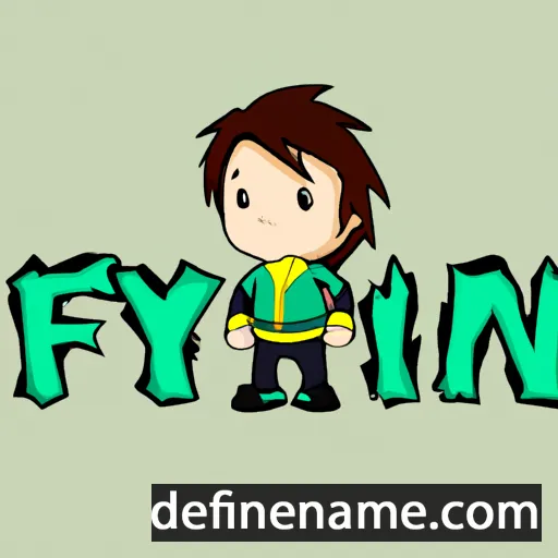 cartoon of the name Fynn