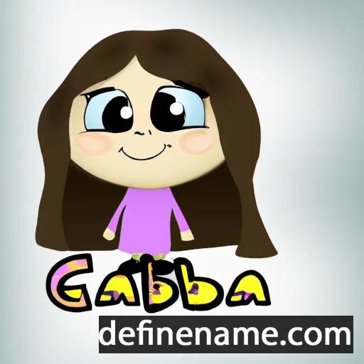 cartoon of the name Gabija