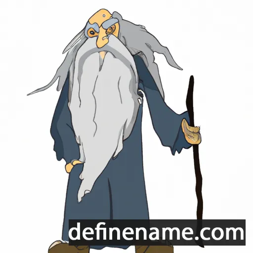 cartoon of the name Gandalf