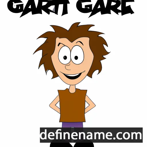 cartoon of the name Garret