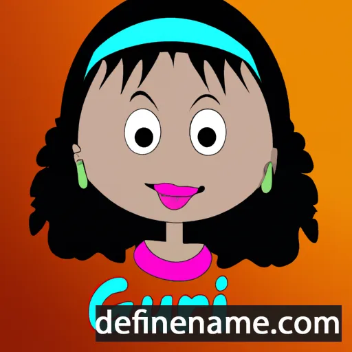 cartoon of the name Gouri