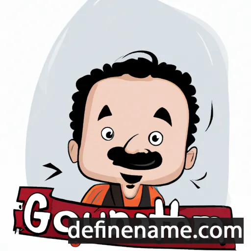 cartoon of the name Goutham