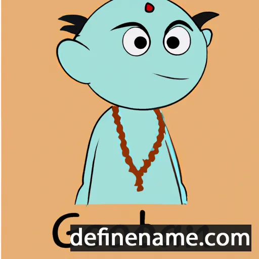 cartoon of the name Govardhan