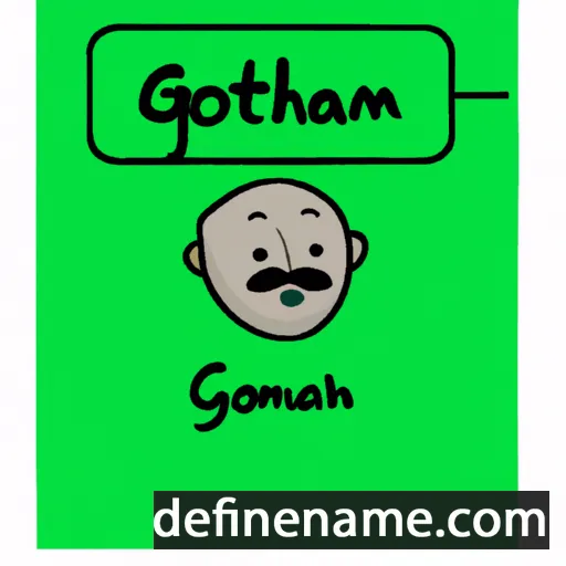 cartoon of the name Gowtham