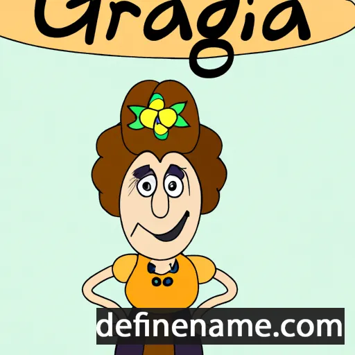 cartoon of the name Gracjana