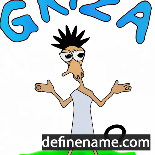 cartoon of the name Grazzja