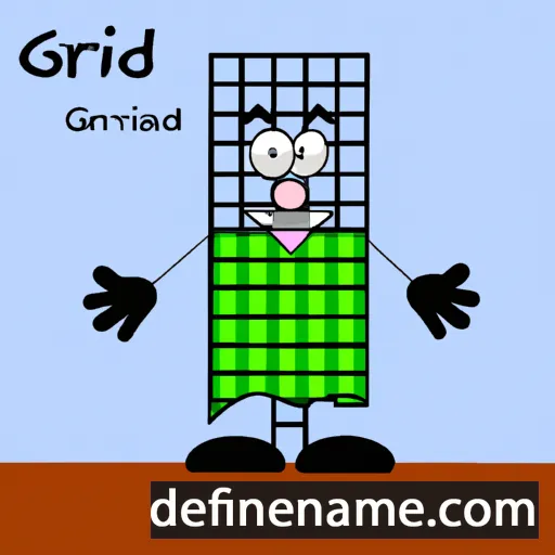 cartoon of the name Gridr