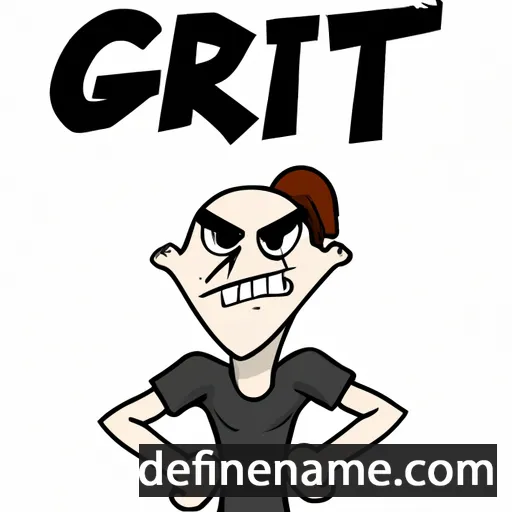 cartoon of the name Grit