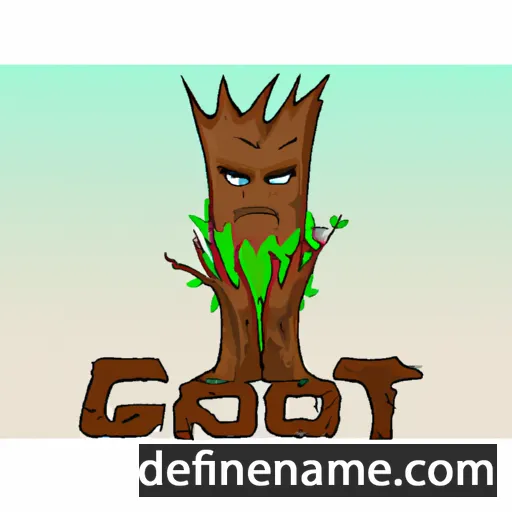 cartoon of the name Groot